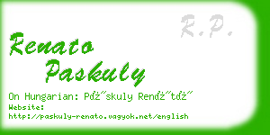 renato paskuly business card